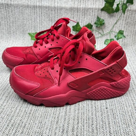 NIKE Air Huarache Triple Red University Athletic Trainers SZ 8 women’s - Picture 3 of 7